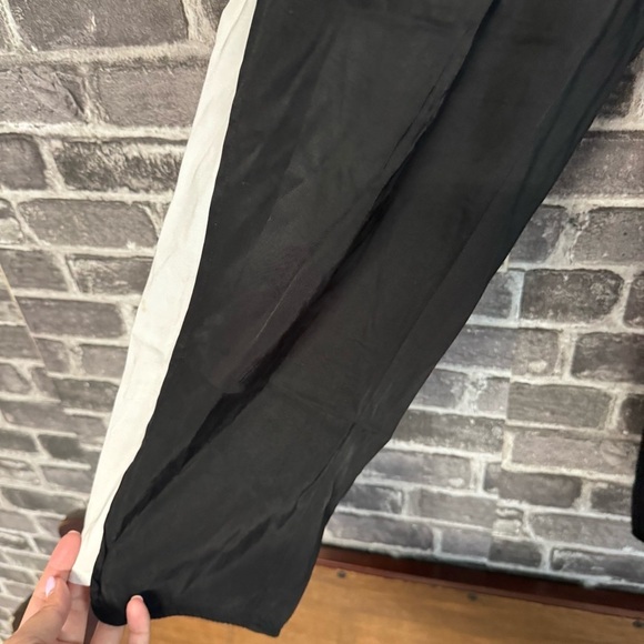 Universal Standard for J. Crew Black White Side Stripe Pant - Picture 6 of 9